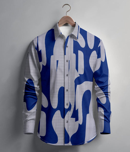 Blue Abstract shirt