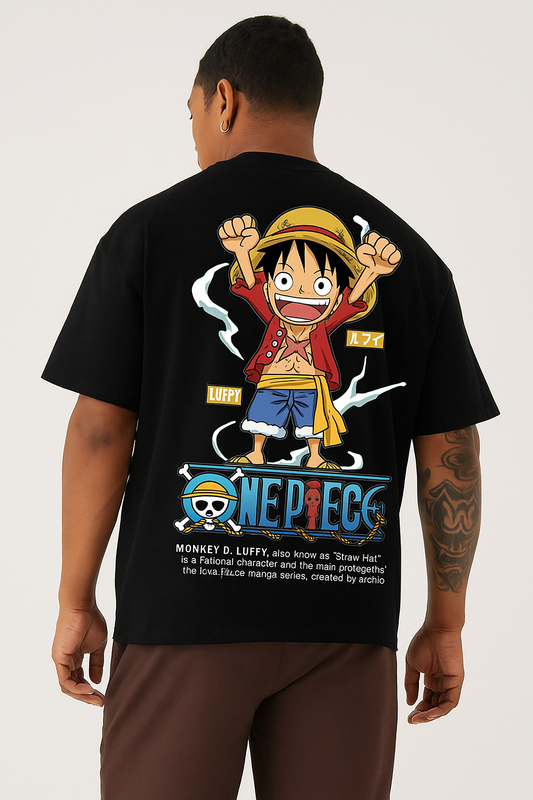 One piece Black oversized T-shirt