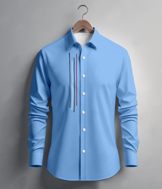 Minimalist streak Accent Blue