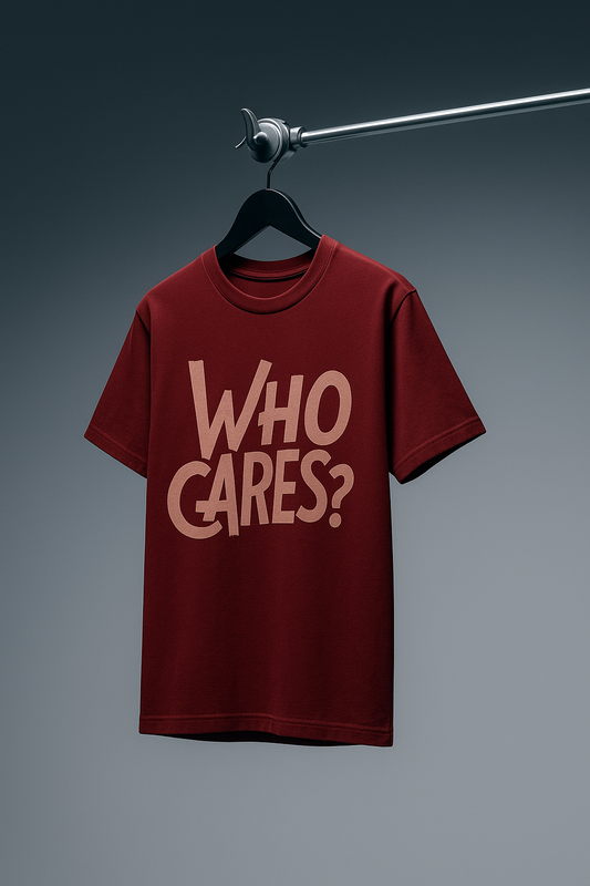 Who cares Cherry Red Regular fit T-shirt