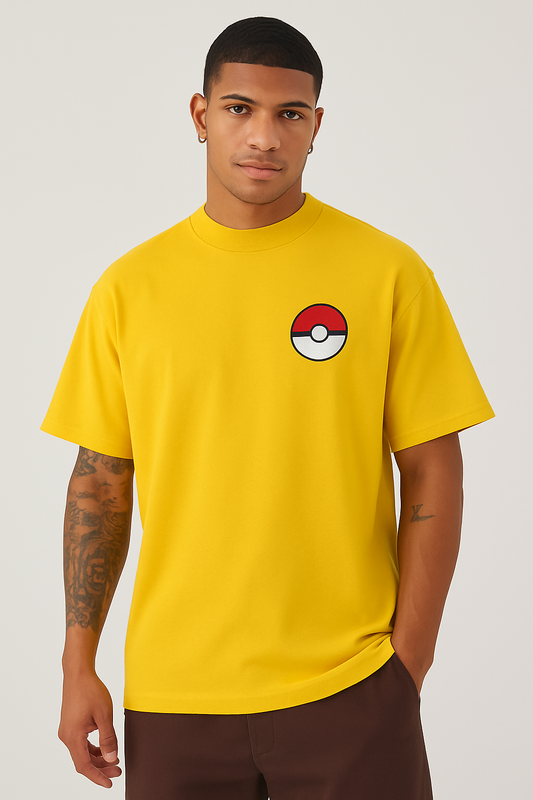 Thunder Pikachu yellow oversized T-shirt