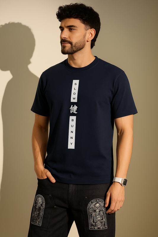 Bunny’s Code Navy Blue Regular fit T-shirt