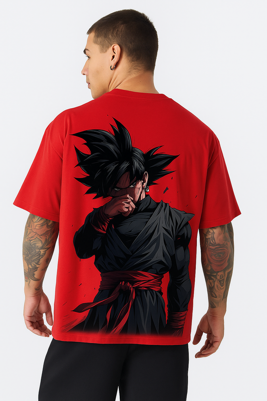 Raged Goku Red oversized T-shirt