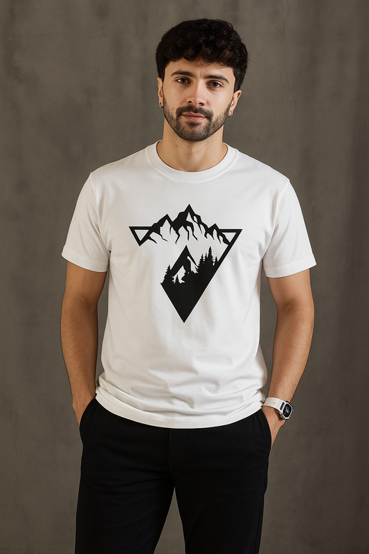 Mountain Art white Regular fit T-shirt
