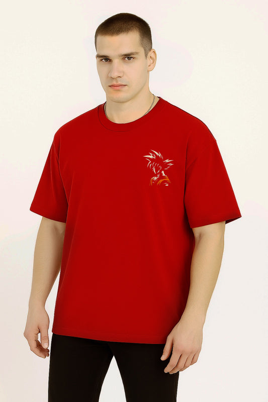 Raged Goku Red oversized T-shirt